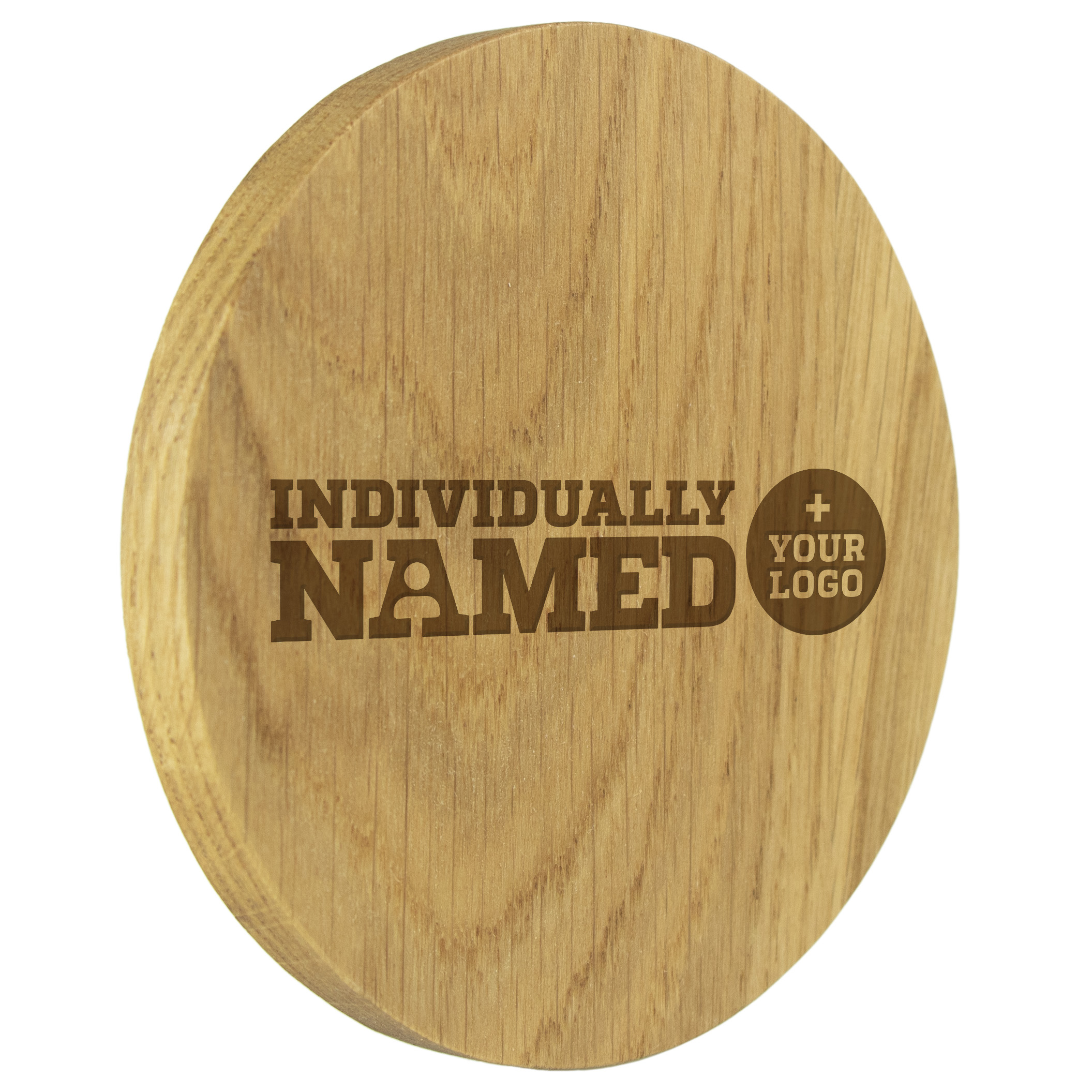 Branded Wooden Coasters with Individual Names Total Merchandise